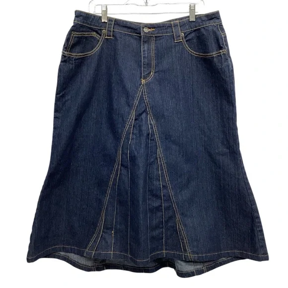 Ashley Stewart Denim Jean Skirt Womens size 14 - Picture 1 of 4
